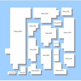 16 Blocky Cloud Mine Themed Decals for Ceilings or Walls