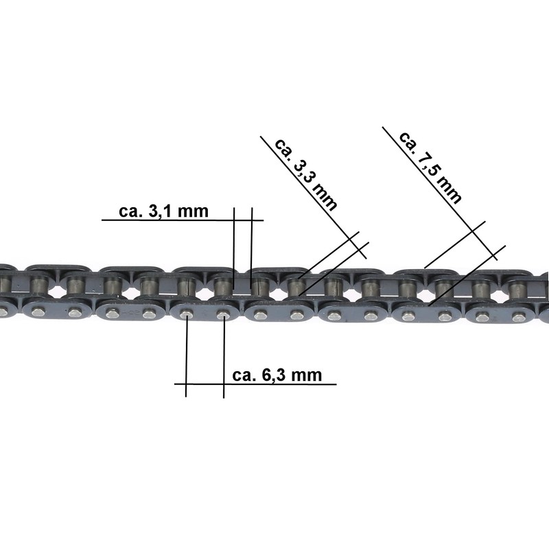 Thin 25H Chain with 75 Links and Chain Lock for