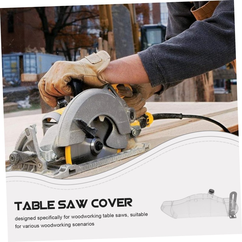 TEHAUX Table Saw Dust Hood Transparent Protective Shield for Woodworking