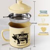 Contenedor de grasa de tocino con colador, contenedor grande de