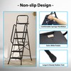 BONTEC 5-Step Ladder, 400lbs Max Load, Folding Step Stool with