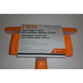 HDX SQUEEGEE AND MICROFIBER GLASS CLOTH