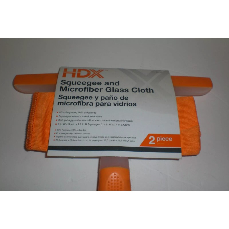 HDX SQUEEGEE AND MICROFIBER GLASS CLOTH