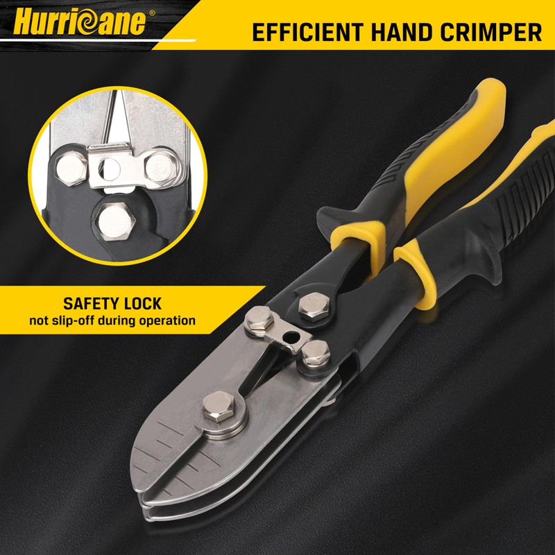 HURRICANE 5 Blade Sheet Metal Crimper - Pipe Crimper for