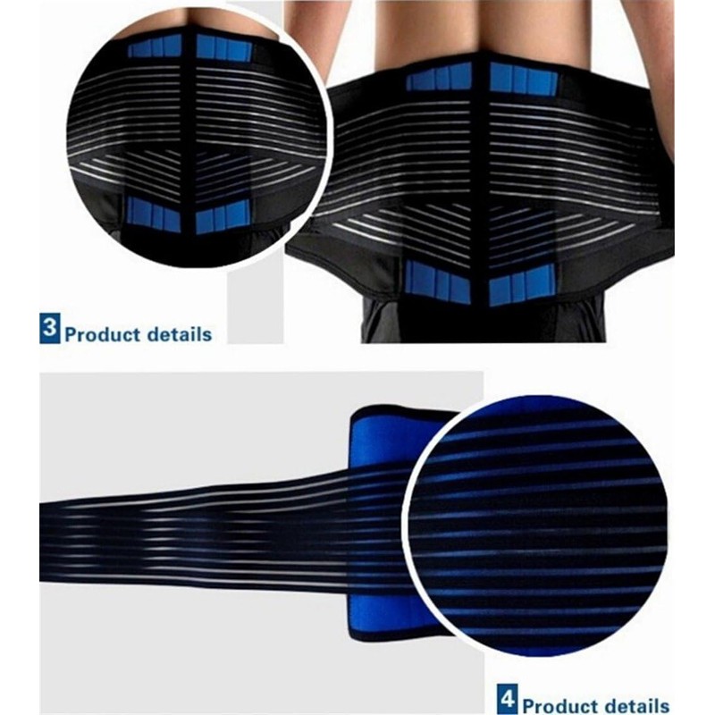 KINGCOO Abdominal Belt Back Brace Back Strap with Support Strut