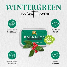 Barkleys Mints Wintergreen Tastefully Intense Mints Tins 50 g (Pack of 6)