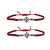 Pulsera Tejida Nudo De Bruja Hilo Protección Buena Suerte (3 pulseras negras)