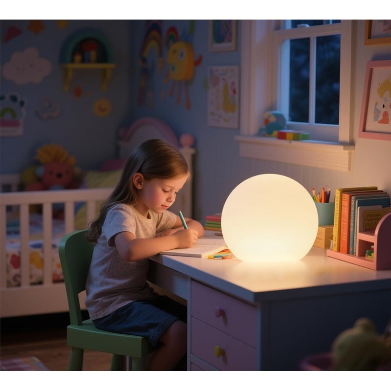COPU LED Night Light Ball Globe Lamp with Remote 8