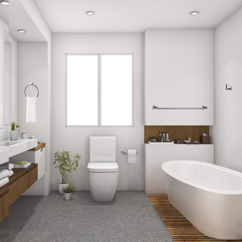 Design House 188714 Graz 4-Piece Bathroom Accessory Kit, Polished Chrome