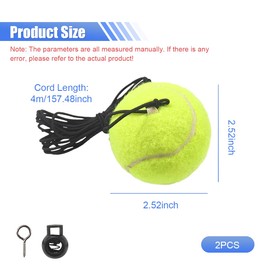 DUSCOKE Garage Parking Aid Tennis Ball, Retractable Aid-Parking Ball Car Stop Indicator with Ropes & 2 Adjustable Clips & 2 Screw Hooks, Car Parking Guide System Sensor Assistant Kit (2PCS)