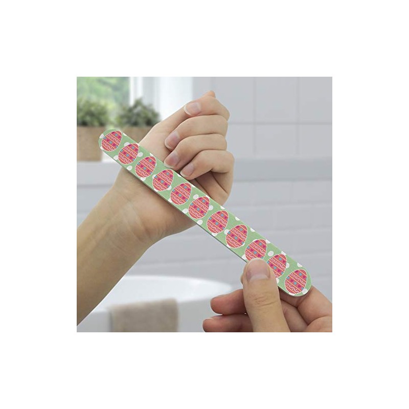 Cute Easter Egg Pink with Hearts Double-Sided Nail File Emery