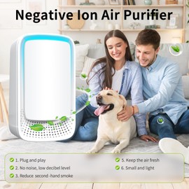 Plug In Air Purifier, Dayear Negative Ion Air Purifier, Mini Air Purifier for Home, Purify Smell, Suitable for Bedroom/Toilets/Living Room/Pet Room/2Pcs