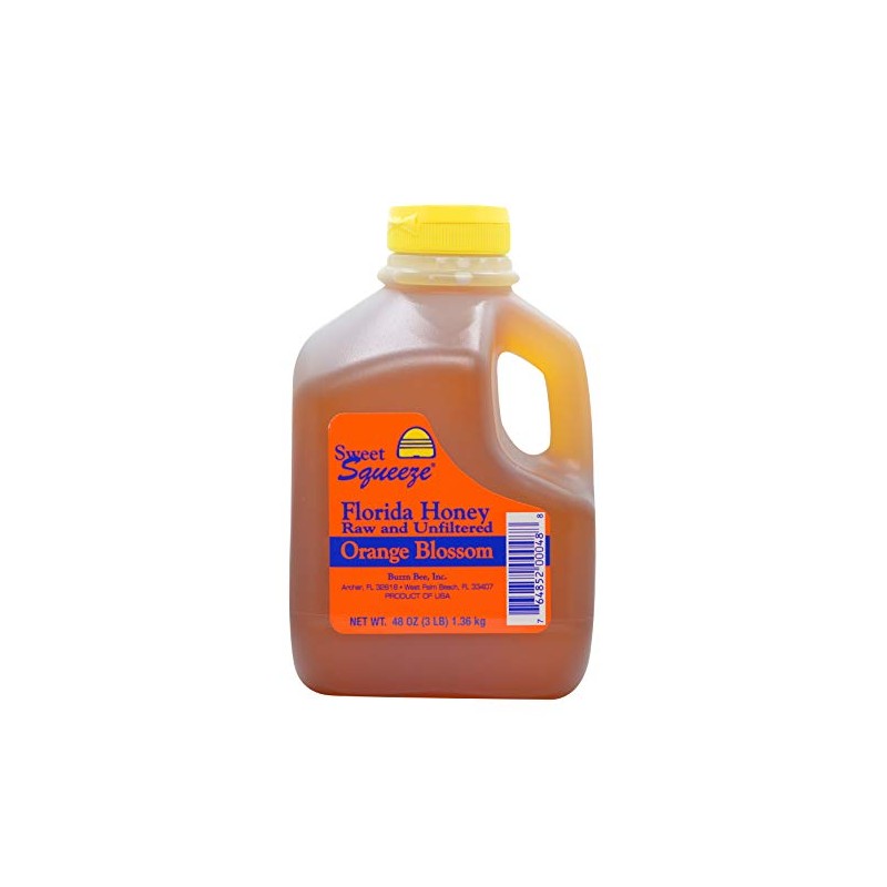 Buzzn Bee Raw Florida Honey - Unpasteurized and Unfiltered (Orange