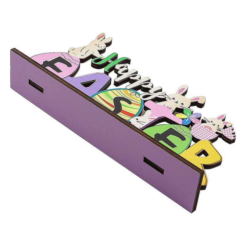 Alnicov Easter Table Decorations, Easter Wooden Table Sign Happy Easter