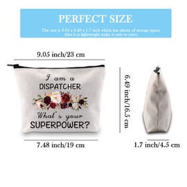 Dispatcher Gift 911 Operator Gift I Am A Dispatcher What’s Your Superpower Zipper Pouch Bag for Dispatcher Graduation Gift (I’m A Dispatcher)