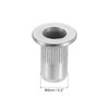 sourcing map M3 304 Stainless Steel Rivet Nuts Flat Head