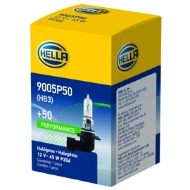 HELLA 9005P50 +50 Performance Bulb, 12V, 65W