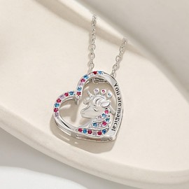 Krstudent Colored Zircon Pony Pendant Girl Necklace Premium Cute Crown Unicorn Necklace (Unicorn necklace)