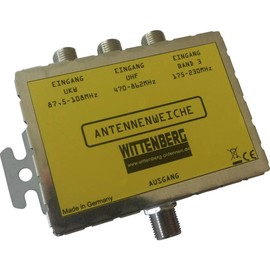 Wittenberg Antenna Switch 3 in 1 for VHF, DAB and UHF