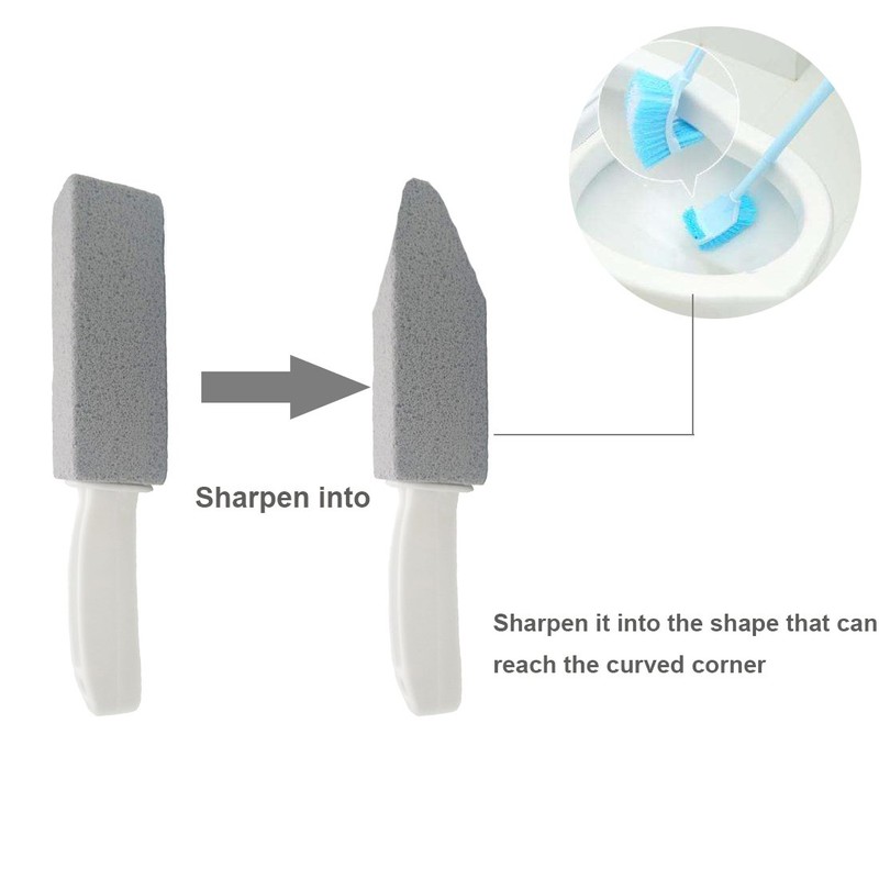 Comfun Pumice Stone for Cleaning Toilet Bowl with Handle, Pumice