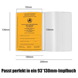VOCIBO® Vaccination Card Protective Cover, Vaccination Certificate Cover, Vaccination Card for Adults, Vaccine Card Protection, Waterproof Card Case, Suitable for 93 x 130 mm New Vaccination
