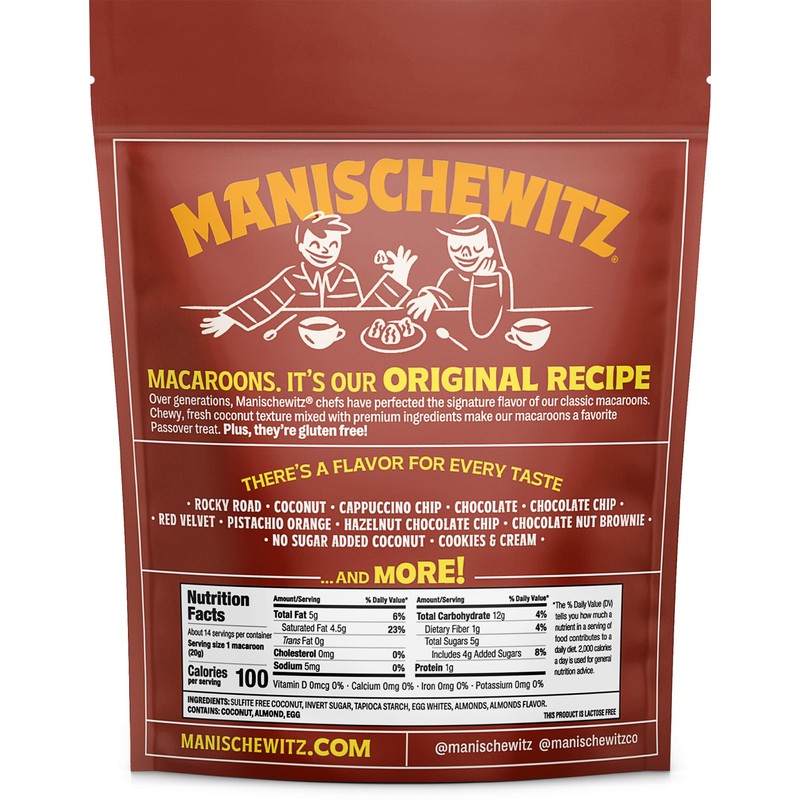 Manischewitz Almond Macaroons, 10 oz (2 Pack) | Coconut Macaroons