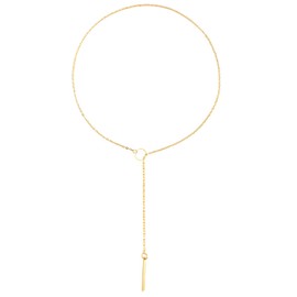 LUTER Long Necklace, Long Gold Necklaces for Women Exquisite Necklace Drop Necklace Y Necklace for Women Girls Party Wedding Prom (Circle)