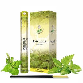 Flute Patchouli Premium Charcoal Incense Sticks, 120 Sticks | 9" Inch Agarbatti Sticks with 40 Mins Burning time | Herbal, Earthy, Musky, Verdant Bouquet Fragrance for Deep Relaxation | 20 Sticks/Pack