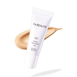 Exbote SPF 50+ CC Cream, Makeup Base, Made in Japan, CC High Protect UV, 0.5 oz (14 g), Natural Color, BB Cream, Foundation, UV Absorber Free, Beauty Ingredient