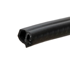 Door rubber strip small Bulb 9/16" Bulb diameter x 0.039"-9/64" x 35/64" U height (15 Feet)