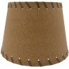 Kraft Parchment Stitched Trim 12 Inch Slip Uno Lamp Shade