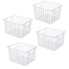 Y.Z.Bros Freezer Organizer Bin, Kitchen Metal Wire Storage Basket, Pantry