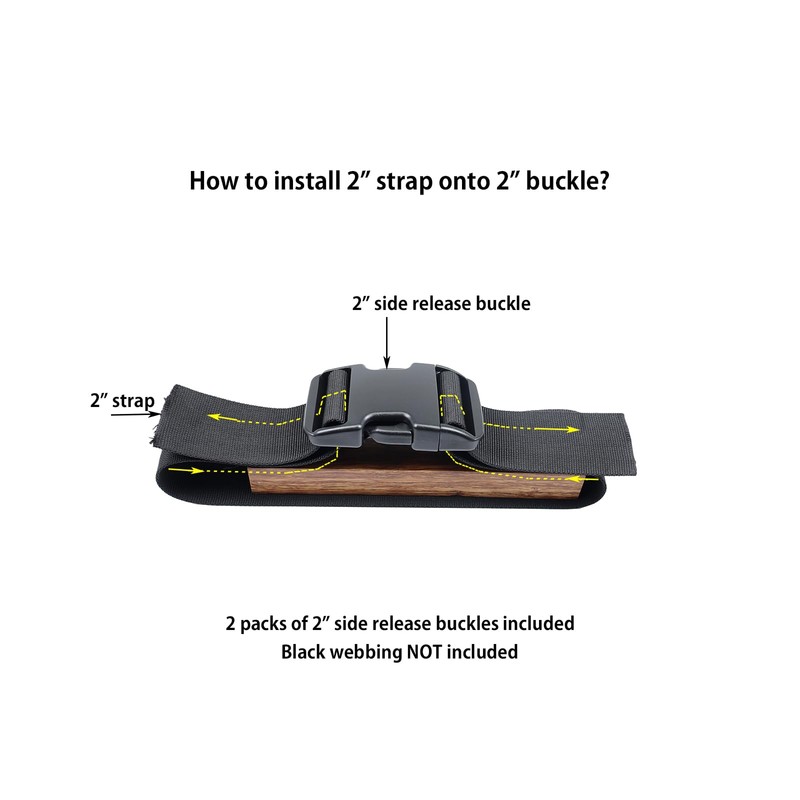 Ahijklmn Quick Side Release Buckles 2" Heavy Duty Plastic Snap