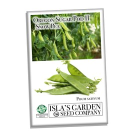 Oregon Sugar Pod II Snow Pea Seeds for Planting, 50+ Heirloom Seeds Per Packet, (Isla's Garden Seeds), Non GMO Seeds, Botanical Name: Pisum sativum, Great Home Garden Gift