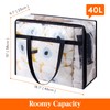 Lifewit Pack of 3 Transparent Plastic Storage Bags, 40 L