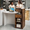 SILKYDRY Reception Desk, Small Retail Checkout Counter with Lockable Drawer