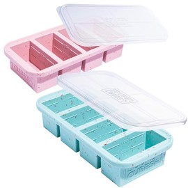 Souper Cubes 1 Cup Meal Prep Silicone Freezer Molds With Lids, 2 Pack, Freeze Food in Perfect Portions, Perfect for Soup, Leftovers, Bariatric Meal Prep and More, Kitchen Must Have - color: Sprinkles Edition, size: 2-Pack