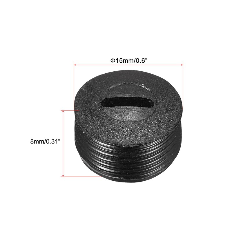 sourcing map Pack of 20 Carbon Brush Holder Cap Motor