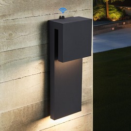 Tarentlight Dusk to Dawn Outdoor Lighting Fixture Wall Mount,Modern Integrated LED 2-Light 17W, Exterior Sensor Front Porch Light,Textured Black,Anti Rust Outside Wall Lights for House,Doorway,Garage