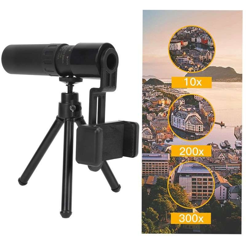 10300x30 Portable Monoculars Stretch Easily Waterproof Telescope Stable Imaging HD