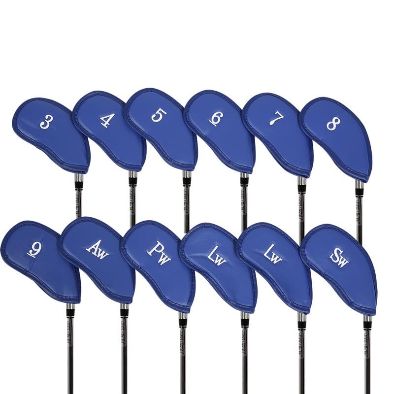 Golf Iron Head Cover Set of 12 Pieces, Thick Synthetic