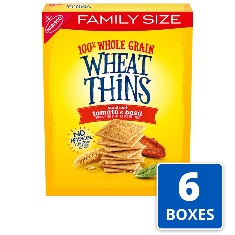 Wheat Thins Sundried Tomato & Basil Snacks, Whole Grain Wheat