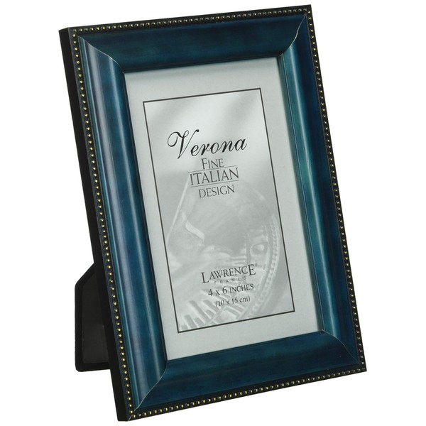 Lawrence Frames 199046 Blue Wood 4x6 Picture Frame - Gold