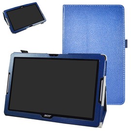 MAMA MOUTH Acer B3-A30 hülle, Folding Ständer Hülle Case mit Standfunktion für 10.1" Acer Iconia One 10 B3-A30 Android Tablet,Blau