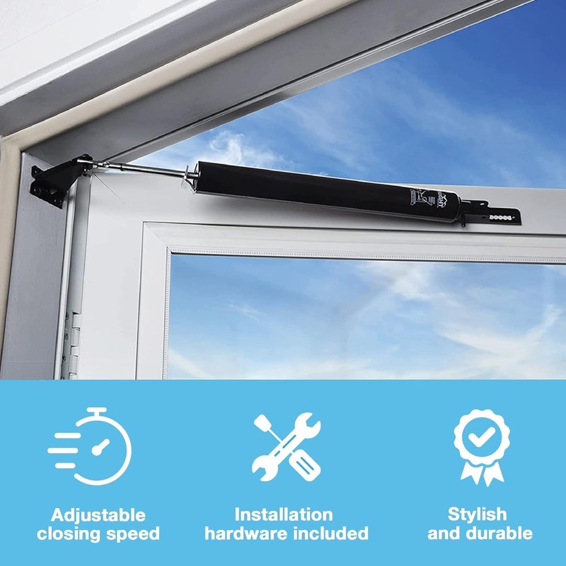 Wright Products Pneumatic Storm Door Closer – Adjustable, Smooth-Closing with