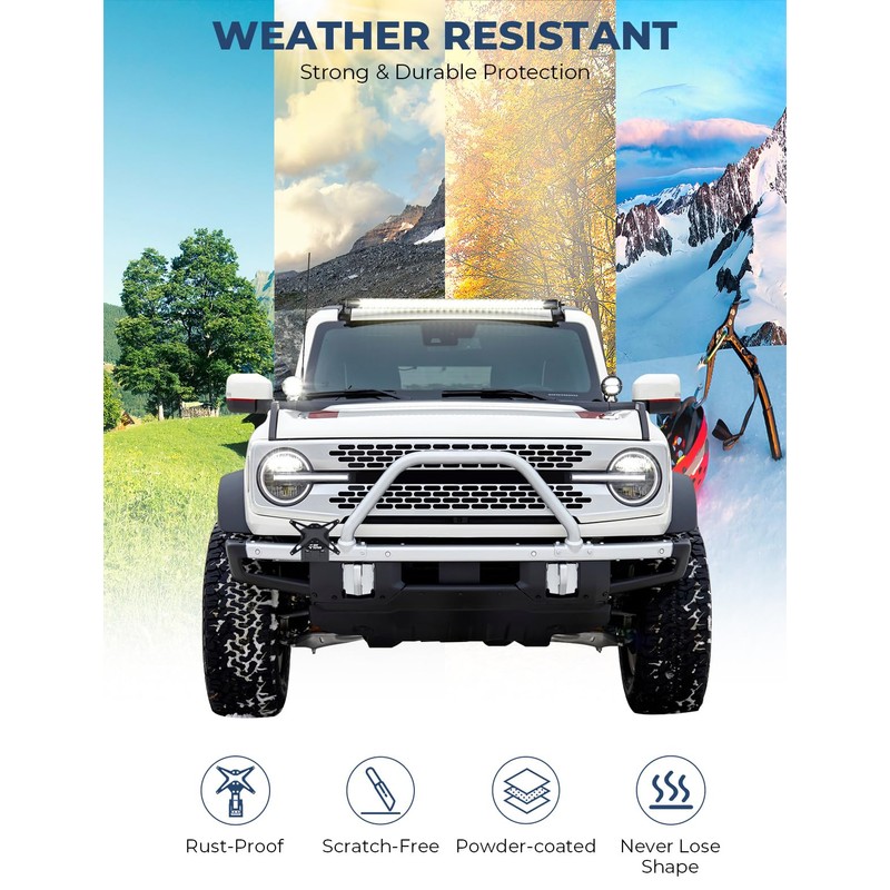 Front License Plate Frame Compatible with 2021-2026 Bronco, JoyTutus Adjustable