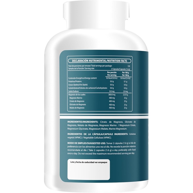 💊⚡ Wellthy 4-Mag 300 Caps | 4 Tipos de Magnesio