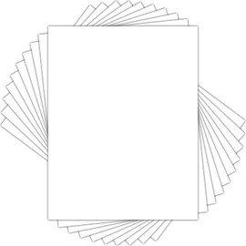 Golden State Art, 8.5x11 White Backing Board, Backer Boards for Frame, Picture (10 Pack)