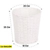 Zuvo Round Wicker Waste Paper Bin and Basket- Rubbish Basket