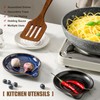 Spoon Rest,Ceramic Spoon Holder for Stove Top Large Spatula Rest